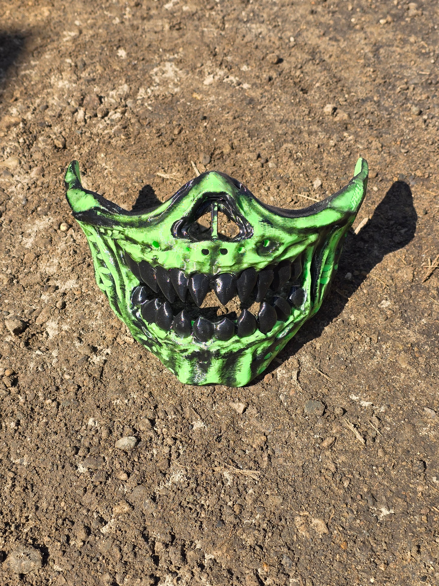 CUSTOM Painted ZOMBIE SKULL, Paintball, Airsoft, Cosplay Mask Accessory