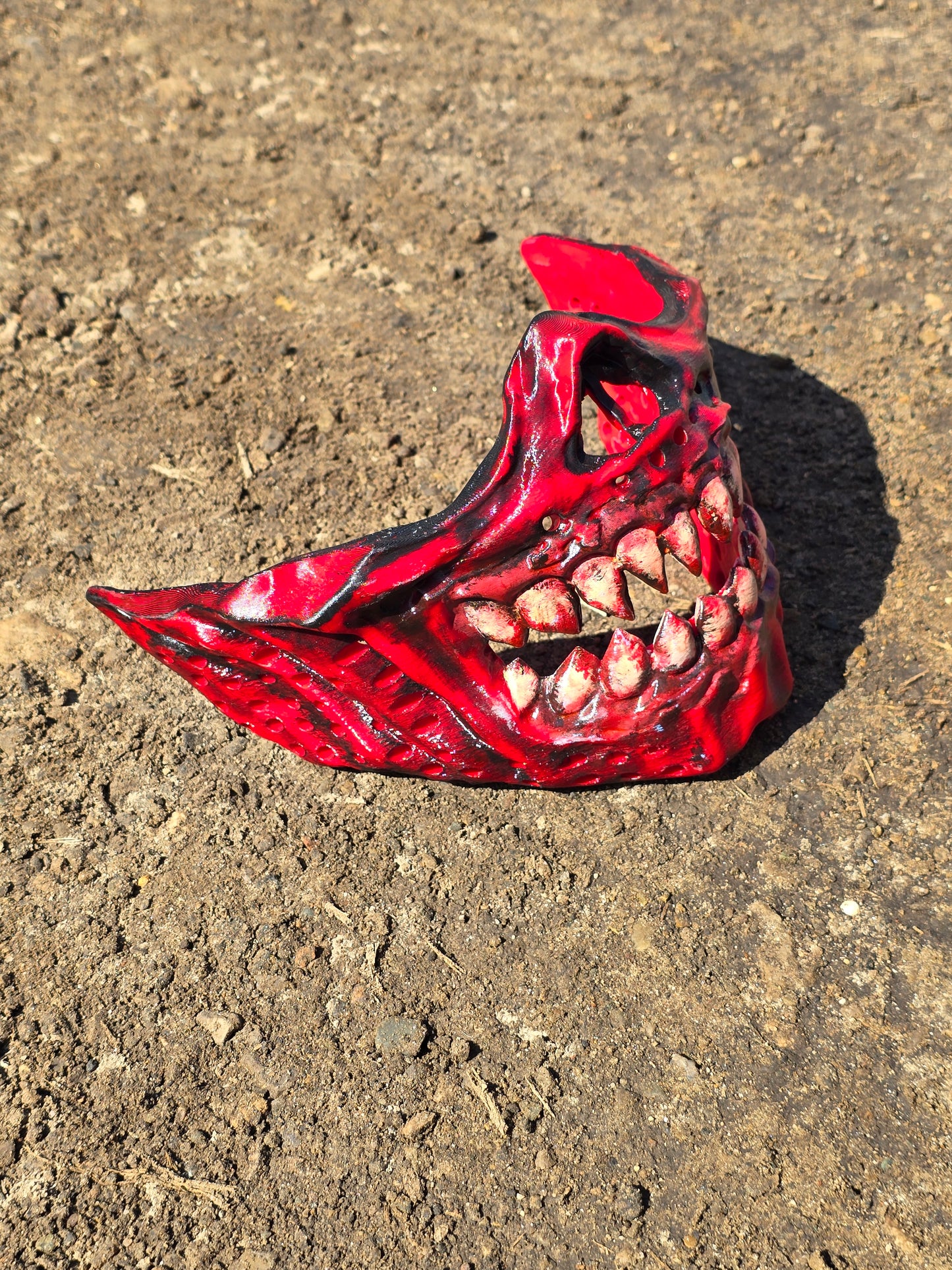 CUSTOM Painted ZOMBIE SKULL, Paintball, Airsoft, Cosplay Mask Accessory