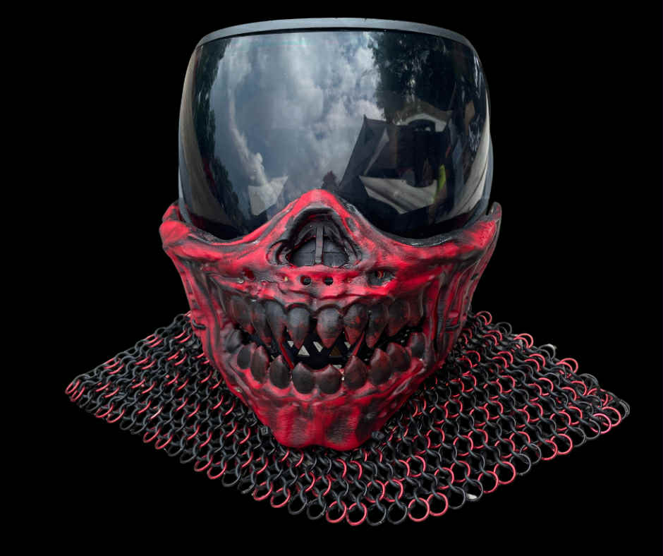 CUSTOM Painted ZOMBIE SKULL, Paintball, Airsoft, Cosplay Mask Accessory