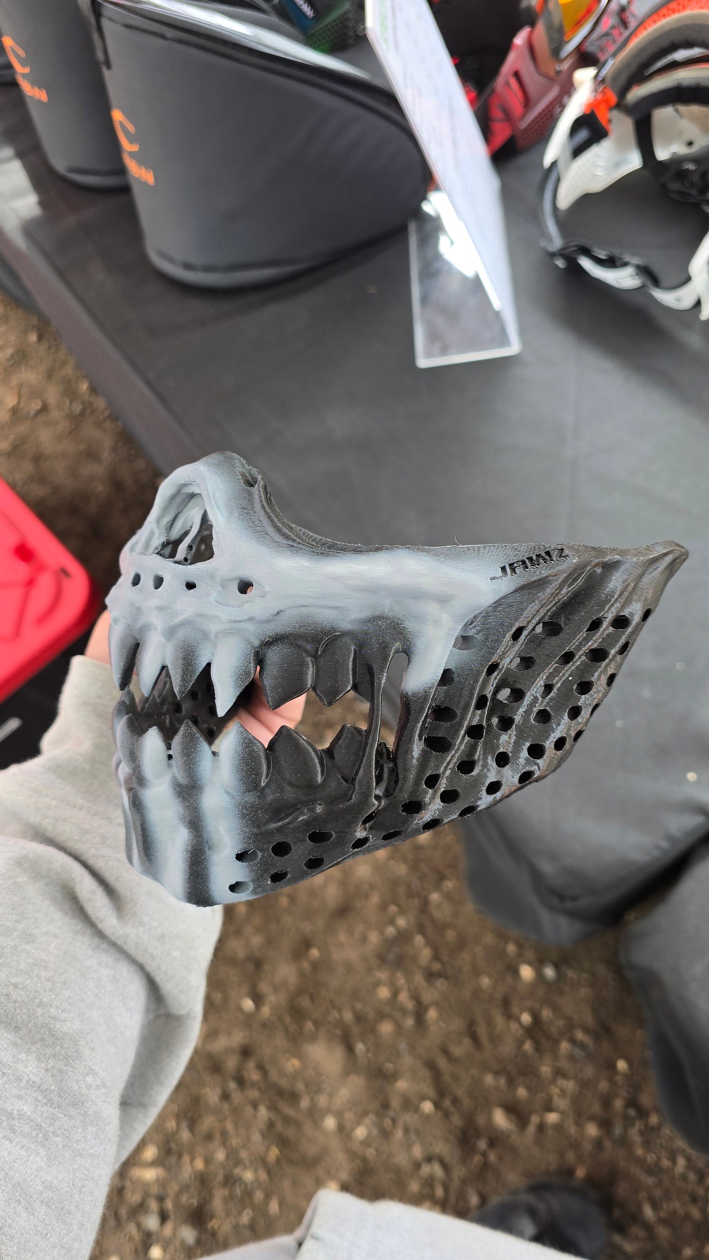 Custom Painted ZOMBIE SKULL, Paintball, Airsoft, Cosplay Mask Accessory