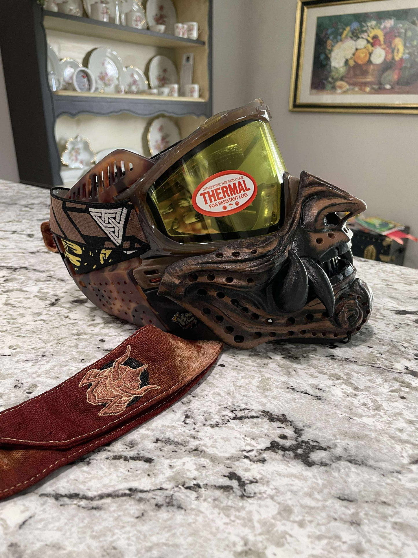 CUSTOM Painted RONIN (Samurai Oni) Paintball, Airsoft, Cosplay Mask Accessory