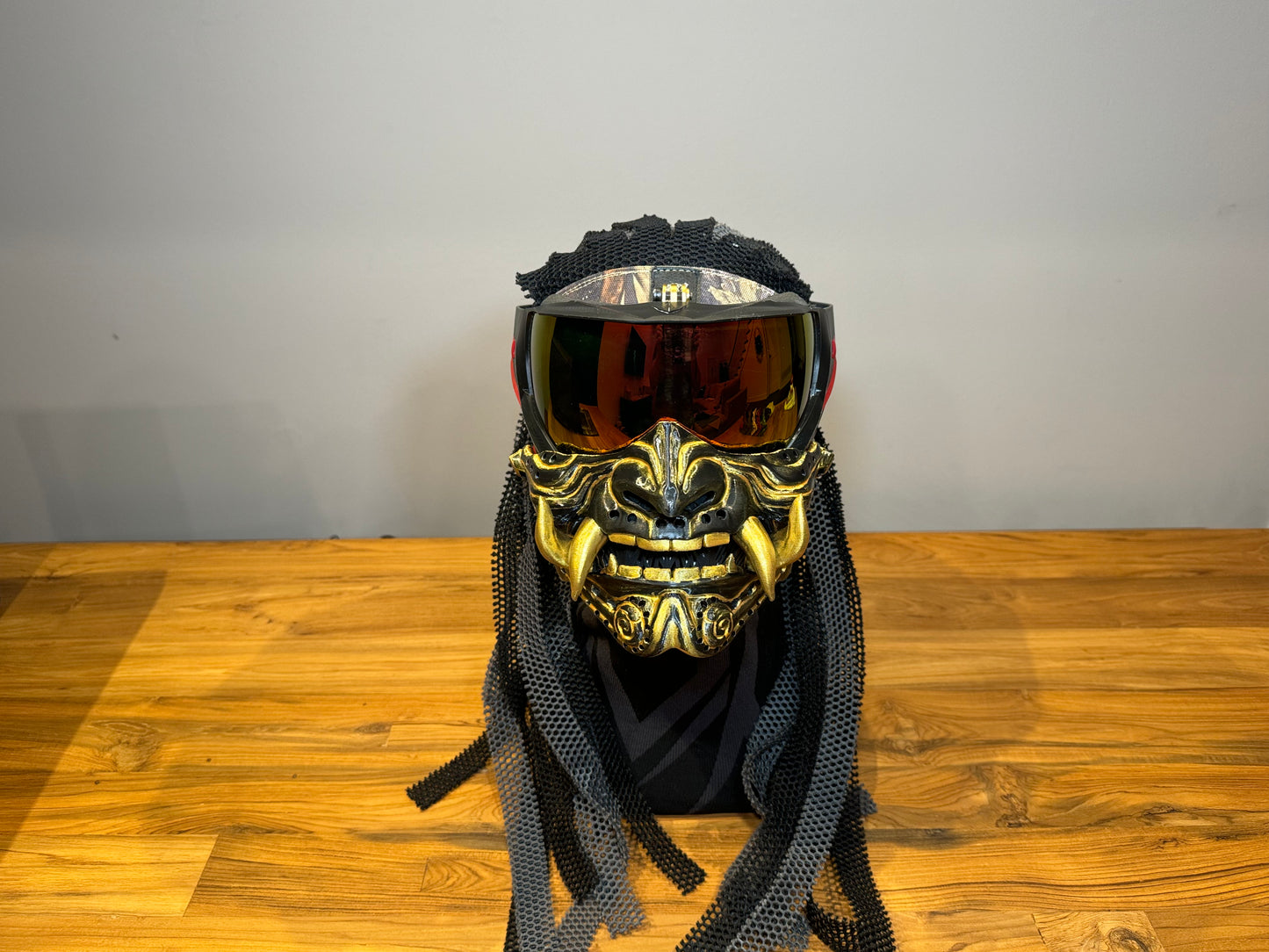 Custom Painted RONIN (Samurai Oni) Paintball, Airsoft, Cosplay Mask Accessory