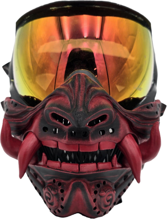 Custom Painted RONIN (Samurai Oni) Paintball, Airsoft, Cosplay Mask Accessory