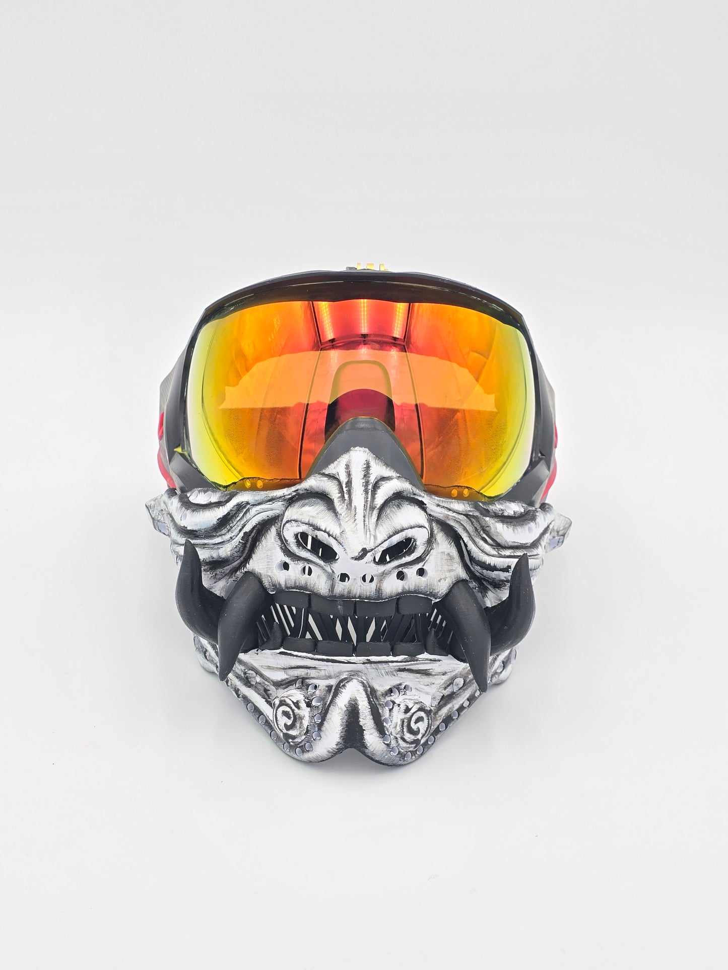 Custom Painted RONIN (Samurai Oni) Paintball, Airsoft, Cosplay Mask Accessory